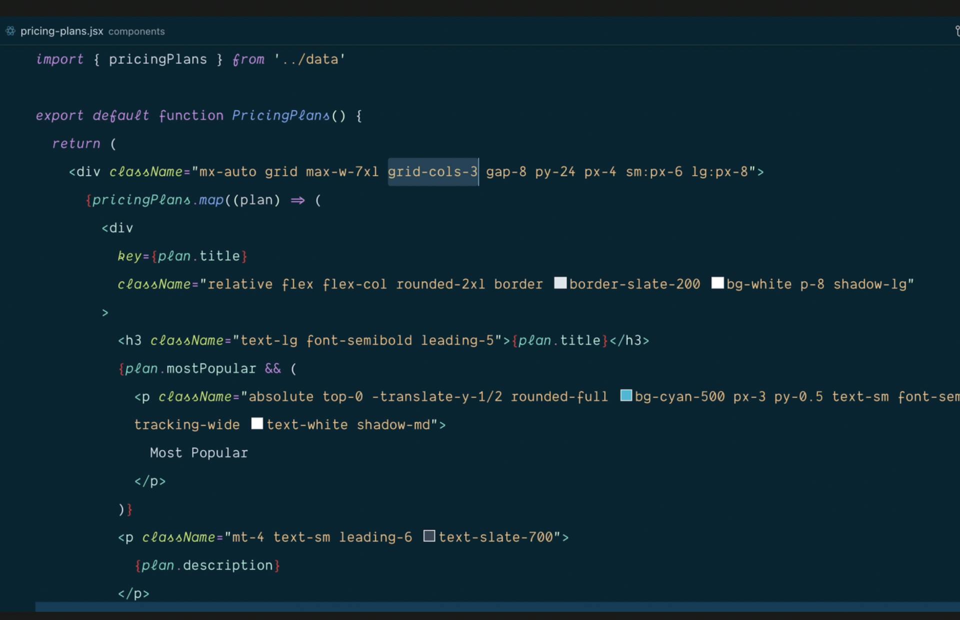Screenshot of a code editor